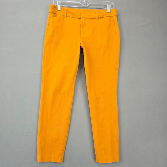 Old Navy Pants - Old Navy Pixie Yellow Gold Pants Stretch Y2k Ankle Flat Front Women's Size 8 Zip